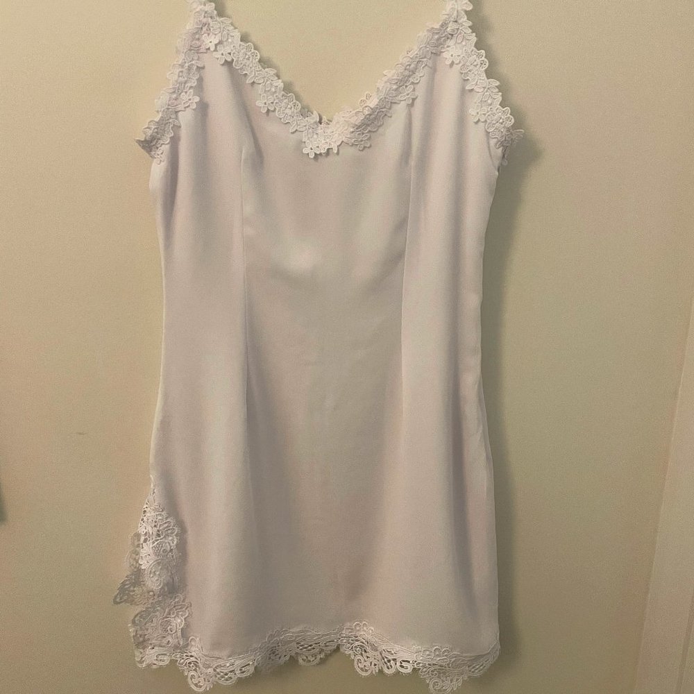 Superdown Slip Dress Flower Detailing with VNeck